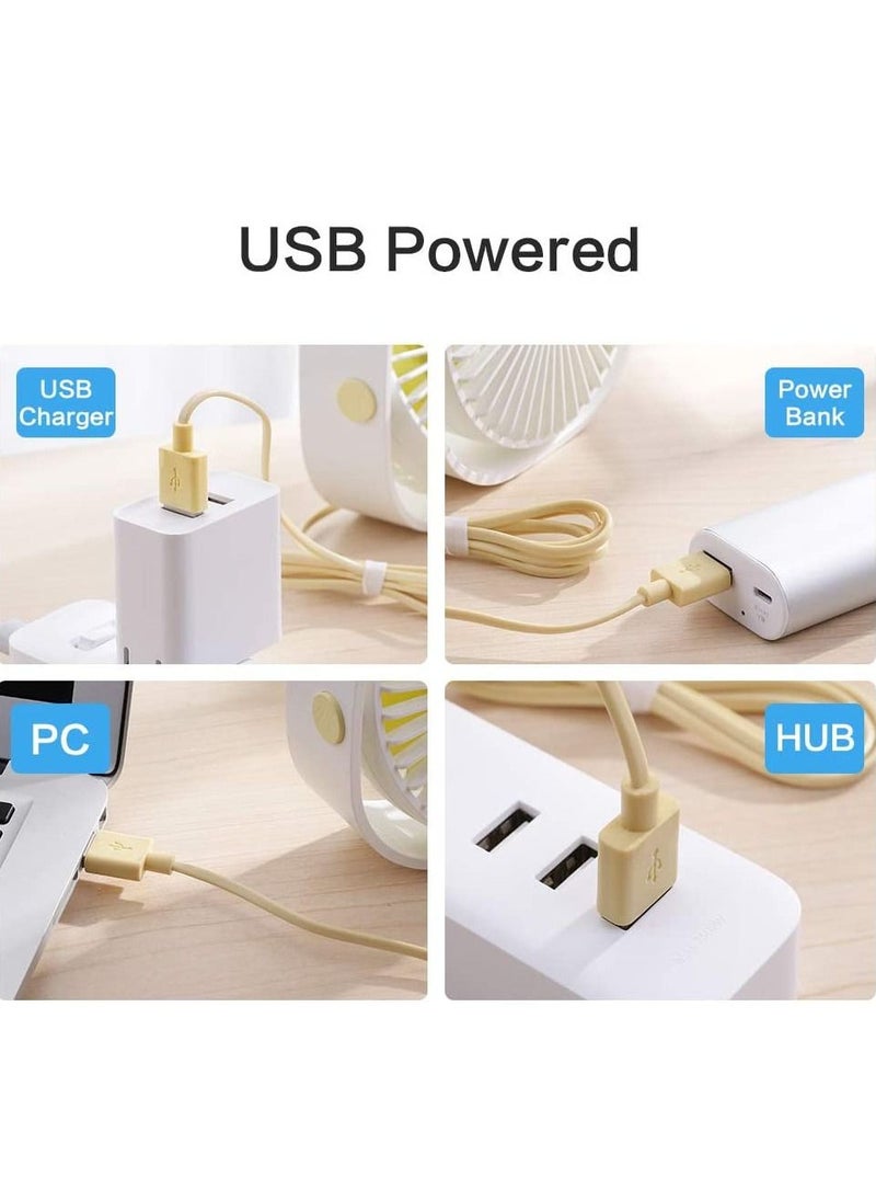 Generic SmartDevil Small Personal USB Desk Fan,3 Speeds Portable Desktop Table Cooling Fan Powered by USB,Strong Wind,Quiet Operation,for Home Office Car Outdoor Travel (White)  - Image 4