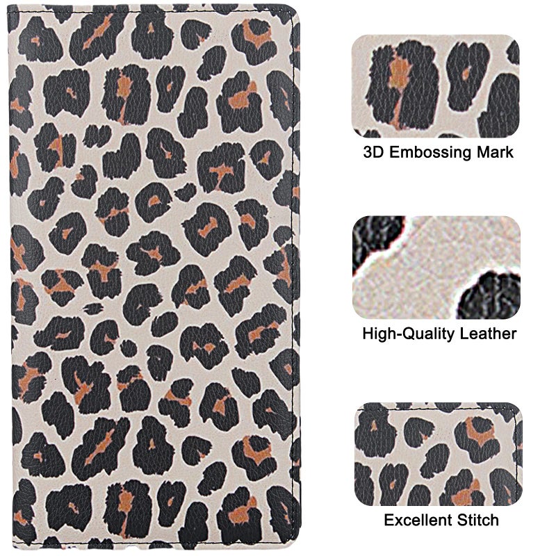 LumiMokki Premium Car Registration & Insurance Card Holder with Magnetic Shut, Vehicle Glove Box Car Organizer - For Documents, Cards, License (Leopard A) - Image 5
