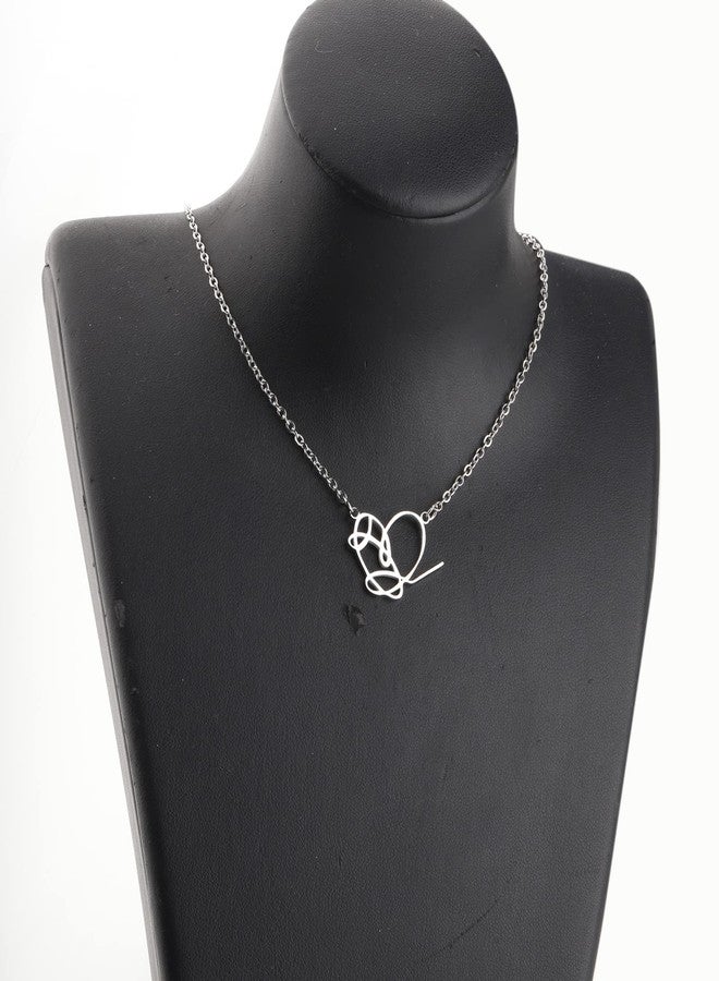 SEIRAA Korean Group Heart Signature Necklace Music Singer Jewelry Gifts For Music Fans (Heart Signature Necklace) - Image 5