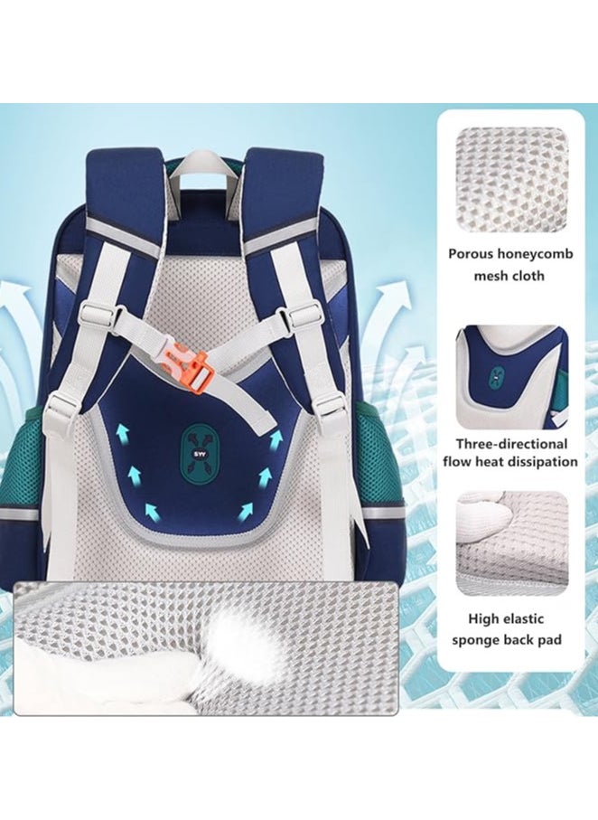AUTOYSUR School bag for kids 2 pcs set,kids backpack Cute School Bags Shoulder Handbags Cartoon Rucksack Book Bags Large Capacity Bag Waterproof Bags Multiple Pockets Schoolbags  - Image 3