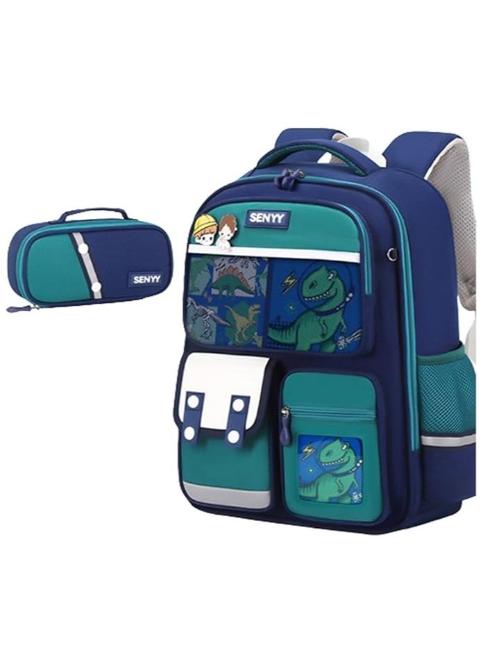 AUTOYSUR School bag for kids 2 pcs set,kids backpack Cute School Bags Shoulder Handbags Cartoon Rucksack Book Bags Large Capacity Bag Waterproof Bags Multiple Pockets Schoolbags  - Image 1