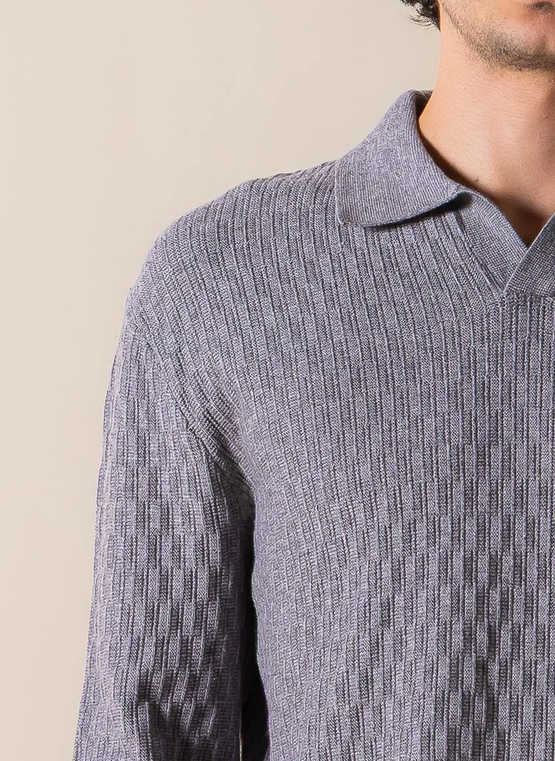 SHAPES TEXTURED POLO SHIRT