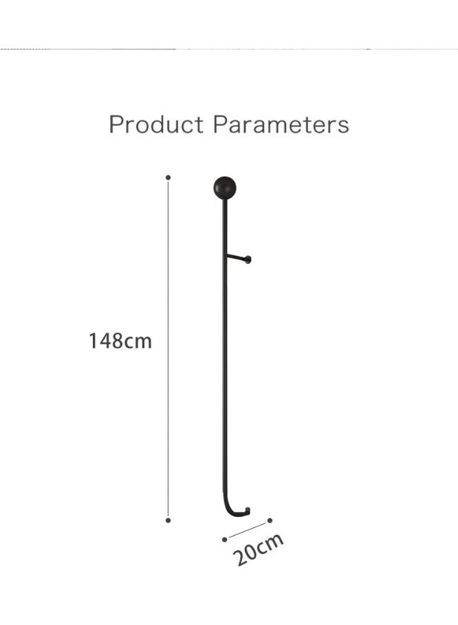 XiuWoo Modern Metal Clothes Rack Wall Mount Clothing Rod Garment Rack Wall Mounted Coat Rack Multi-Purpose Display Stand Space-Saving Suitable for Hotel Homestay Wall Entrance - Image 2