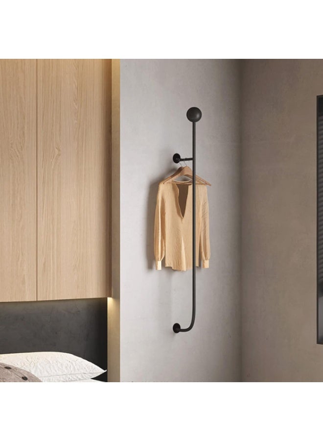 XiuWoo Modern Metal Clothes Rack Wall Mount Clothing Rod Garment Rack Wall Mounted Coat Rack Multi-Purpose Display Stand Space-Saving Suitable for Hotel Homestay Wall Entrance - Image 4