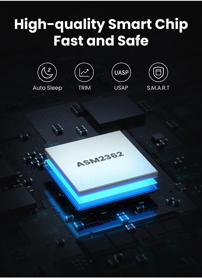 UGREEN M.2 NVMe SSD Enclosure Aluminum USB C 3.1 Gen 2 to M.2 M-Key and (M&B) Key (NVME) SSD External Enclosure Compatible with Samsung MacBook Pro 2230 2242 2260 2280