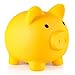 PJDRLLC Piggy Bank Unbreakable Plastic Money Bank Coin Bank for Girls and Boys Medium Size Piggy Banks Practical Gifts for Birthday Easter Christmas Yellow - Image 3