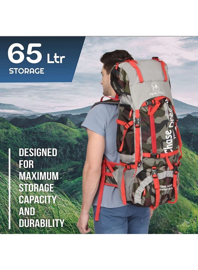 Hyper Adam Hyper Adam 65 Ltr Travel Bag Camo Rucksack Bags Travel Backpack For Men For Outdoor Sport Camp Hiking,Camping Trekking Bag - Image 2