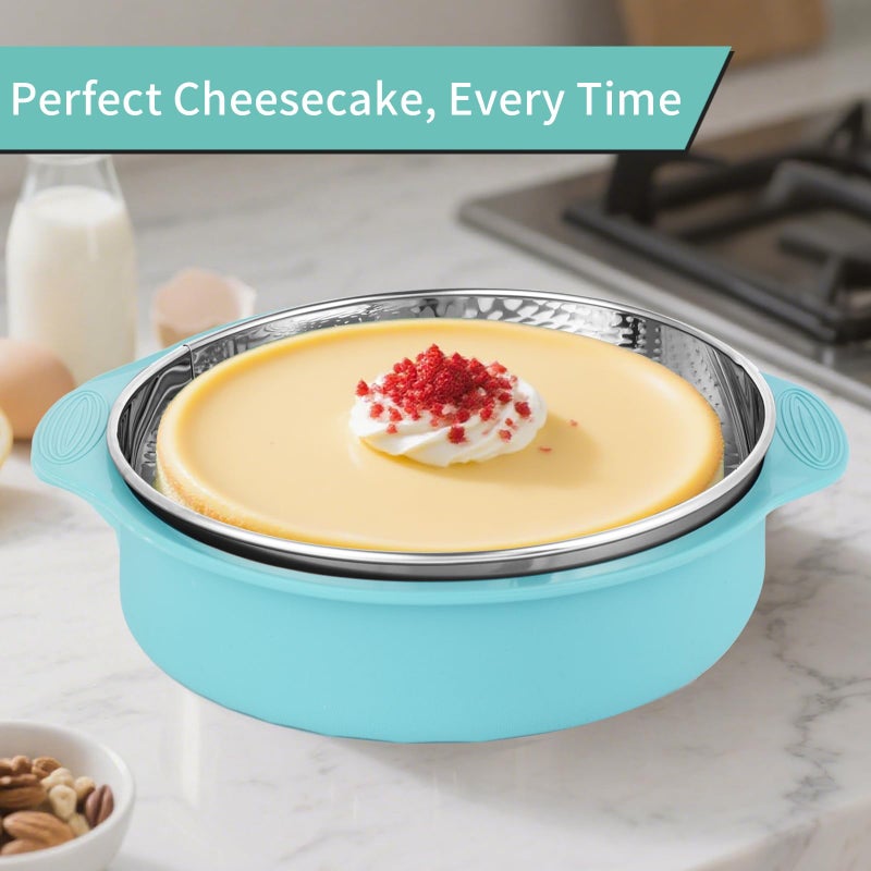 Spmarkt 10 Inch Round Silicone Cheesecake Pan Protector â€“ Leakproof Springform Pan Protector for Water Bath Baking, BPA Free Food Grade Silicone, Fits 10â€ Springform Cake Pans - Image 3