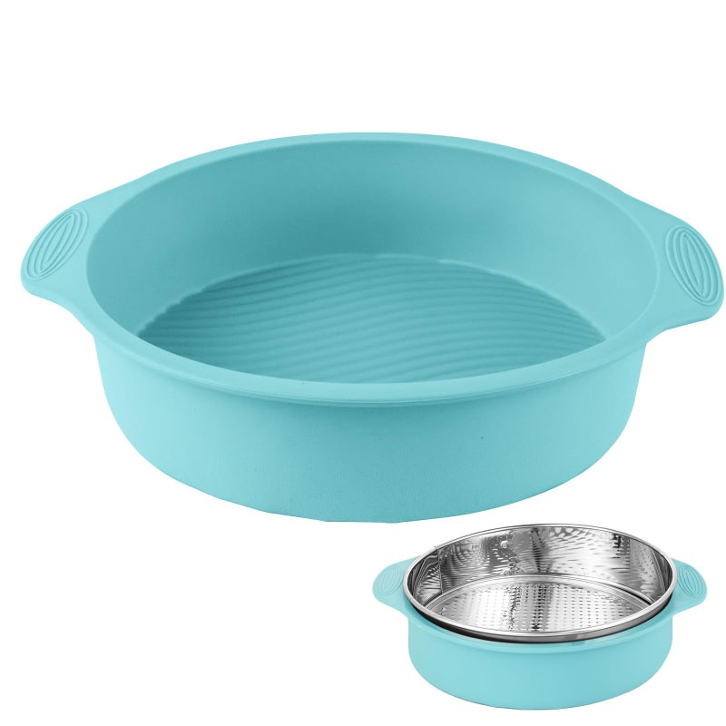 Spmarkt 10 Inch Round Silicone Cheesecake Pan Protector â€“ Leakproof Springform Pan Protector for Water Bath Baking, BPA Free Food Grade Silicone, Fits 10â€ Springform Cake Pans - Image 1