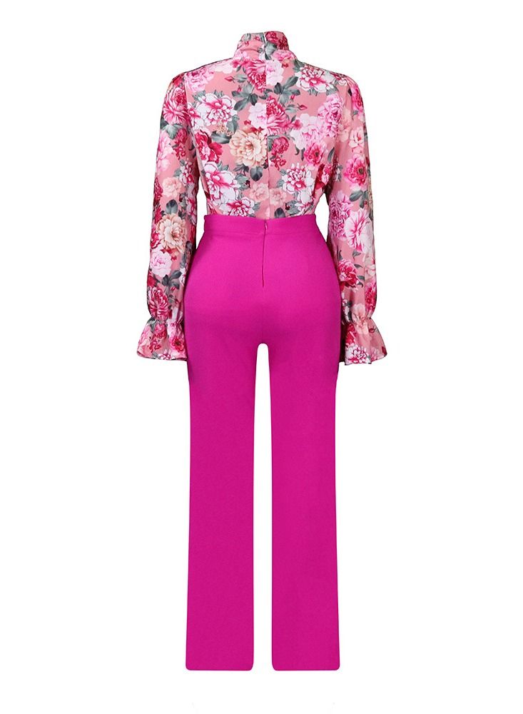 Loquat Women's Suit Loose Oversize Casual Printed Long sleeve Shirt And Wide Leg Pants - Image 2