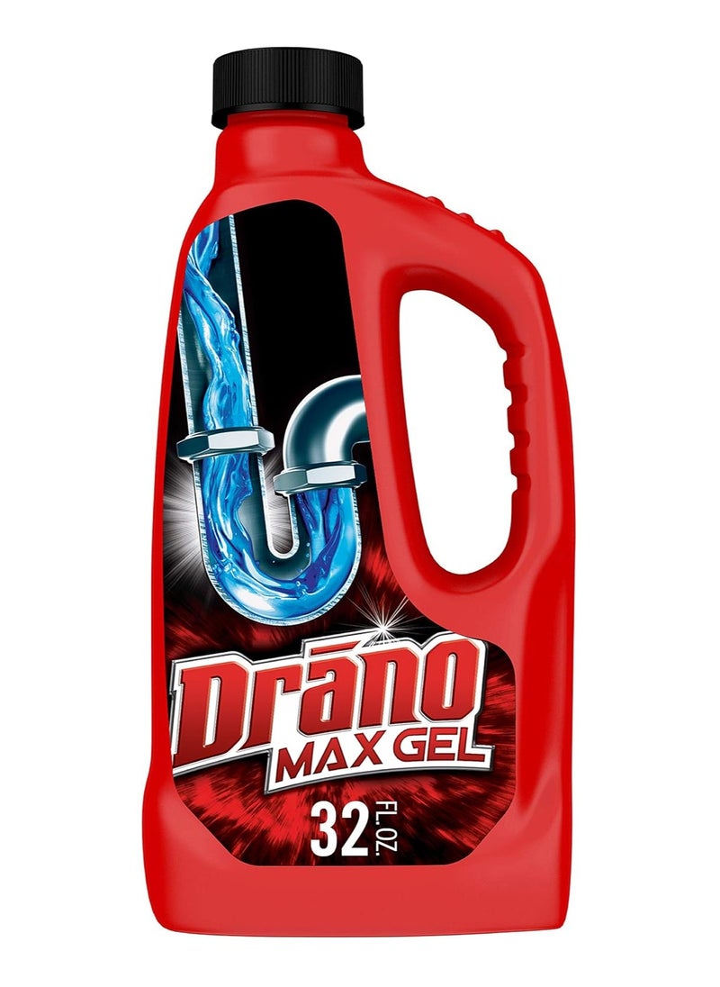 Drano Drano Clog Remover:  Powerhouse for Clear Drains, Drain Cleaner, Plumbing Solution, Heavy Duty Drain Cleaner, Drain Unblocker, Pipe Cleaner, Drain Maintenance- 32oz  - Image 1