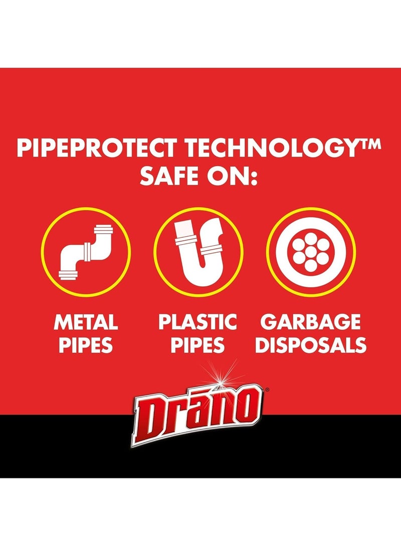 Drano Max Gel Drain Cleaner 32oz Powerful Clog Remover for Bathroom Sink, Shower & Toilet Fast-Acting Gel Unclogs Hair Soap Grease Safe Pipe Cleaner Heavy Duty Drain Opener - Image 5