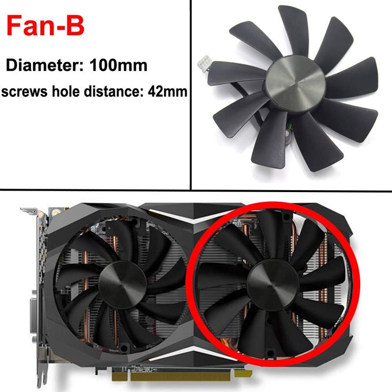 inRobert GAA8S2U GA91S2H Video Card Fan Replacement for Zotac GTX 1070 Ti Mini,GTX 1080 Ti Mini Graphic Card (Fan-AB) - Image 5