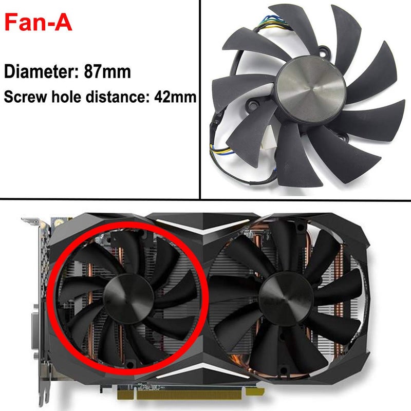 inRobert GAA8S2U GA91S2H Video Card Fan Replacement for Zotac GTX 1070 Ti Mini,GTX 1080 Ti Mini Graphic Card (Fan-AB) - Image 4