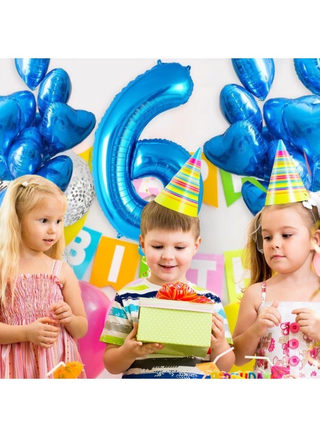 شراء تزيين حفلات عيد الميلاد رقم 9 بالمنطاد رقم 32 بوصة باللون الأزرق الكبير، وحفلات عيد الميلاد رقم 6 رقائق البوليستر الكبيرة رقم 6، وحفلات الزفاف، وصور الخطوبة للعروس، والاحتفال بالذكرى السنوية - Image 4