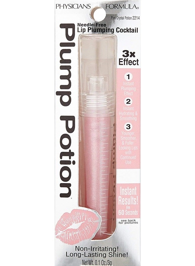 Physicians Formula Lip Plumper Gloss By Physicians Formula Plump Lip Potion Needle-Free Lip Plumper Gloss Cocktail Shade Extension, Pink Crystal Potion, Lip Enhancer, Fuller Lips  - Image 2