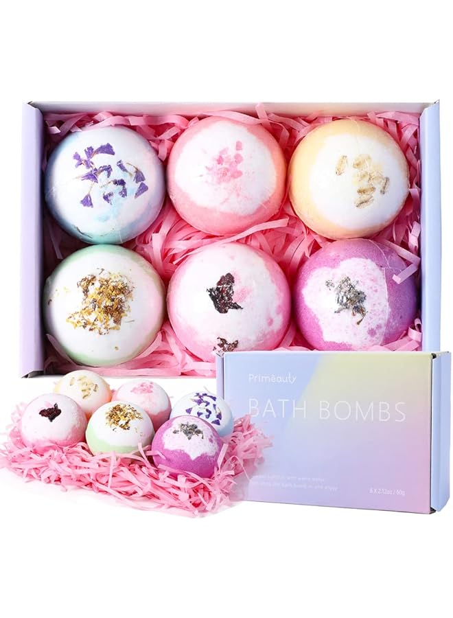 The Bros Bath Bombs and Scented Candles Set Fizzy Bubbles Spa Bath Gifts for Her, Mothers Day Gifts, Candles Gifts for Women, Birthday Gifts to Relax and Moisturize Skin - Image 1