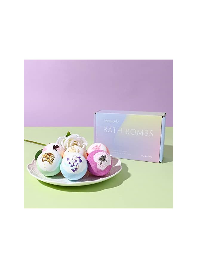 The Bros Bath Bombs and Scented Candles Set Fizzy Bubbles Spa Bath Gifts for Her, Mothers Day Gifts, Candles Gifts for Women, Birthday Gifts to Relax and Moisturize Skin - Image 2