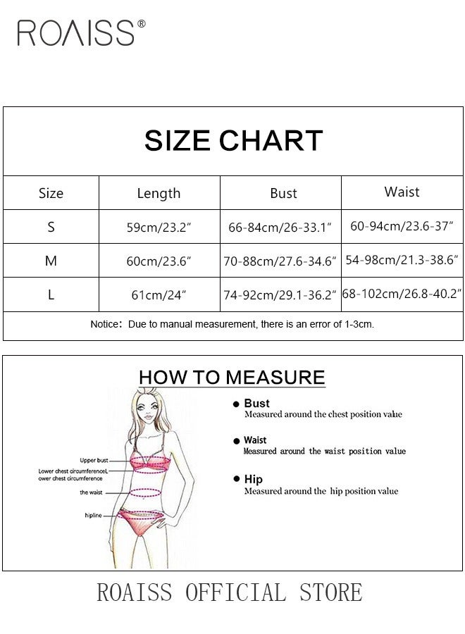 roaiss Mesh Yarn Corset Lingerie Set for Women Straps Splicing Tie up Underwear Suit with Garters Tighten Waist Belt for Ladies Girls Breathable and Skin Friendly Slim Fit Bodysuit  - Image 3