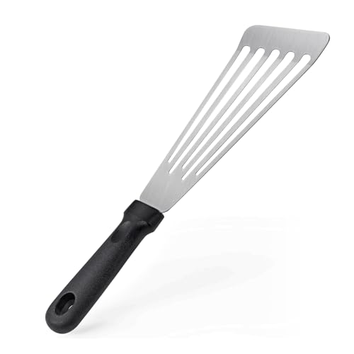 HANWRAPS Fish Spatula,Stainless Steel Fish Turner,Flexible Metal Spatula for Flipping Fish,Eggs,Crepes, Steaks,Burgers and Baking,Rust-Proof & Corrosion-Resistant,3.1"x 12" - Image 1