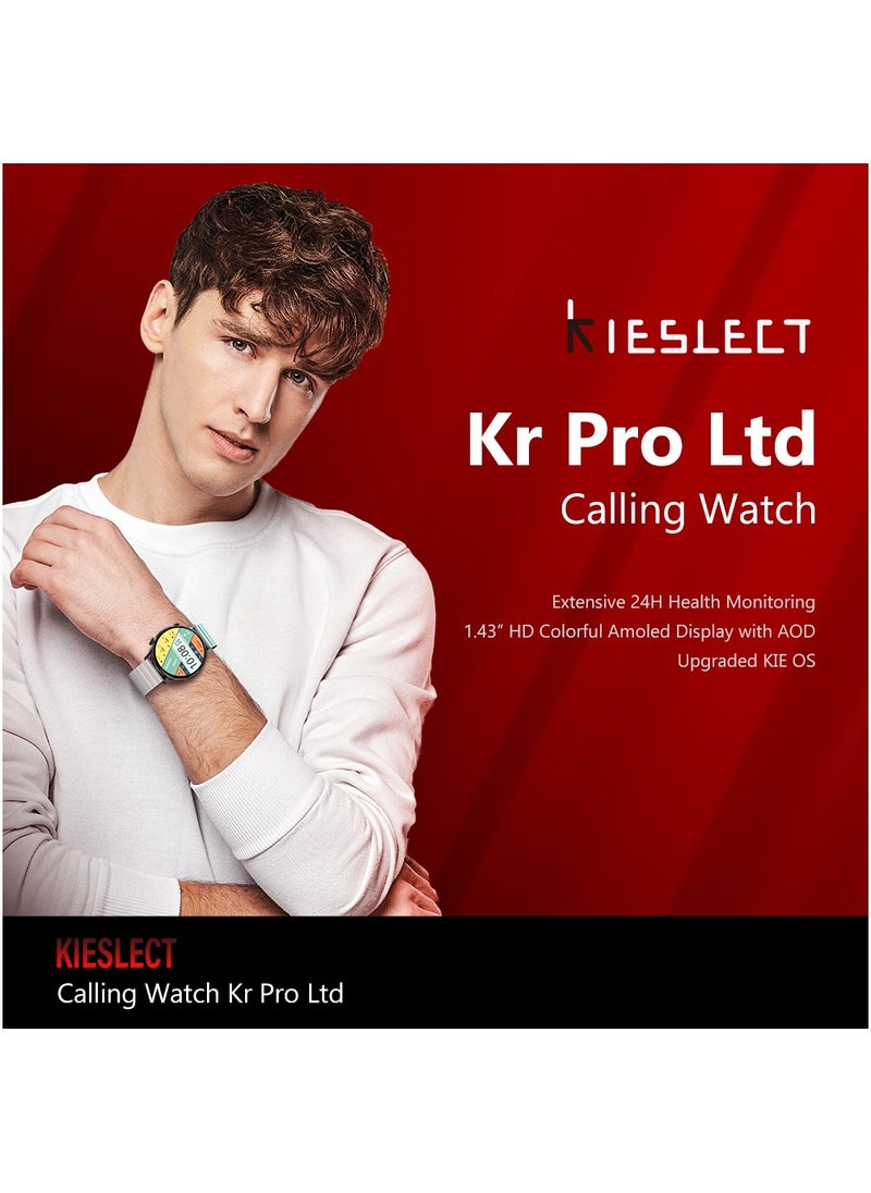 كيسلكت - سمارت كول ووتش KR برو LTD ، 1.43 بوصة HD AMOLED دينامية AOD عرض / 24H مراقب الصحة / 100 نمط الحركة / سوار مزدوج ( فضي ) - Image 1