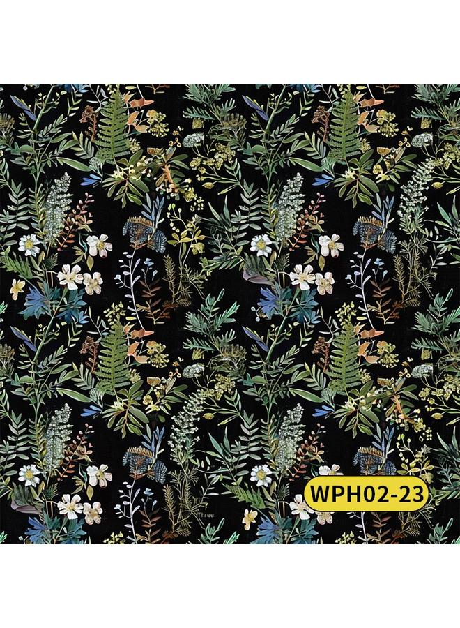 Bluejw Retro Plant Flower Wallpaper TV Background Wall High-end Furniture Stickers Refurb Stickers Thickened Wallpaper - Image 1