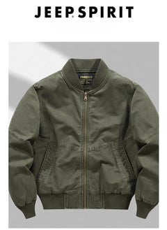 Jeep Men's Jacket, Retro Sports Baseball Jacket, Pure Cotton Workwear, Pilot Jacket  - Image 3