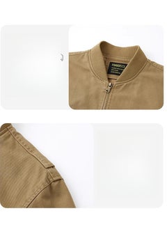 Jeep Men's Jacket, Retro Sports Baseball Jacket, Pure Cotton Workwear, Pilot Jacket  - Image 5