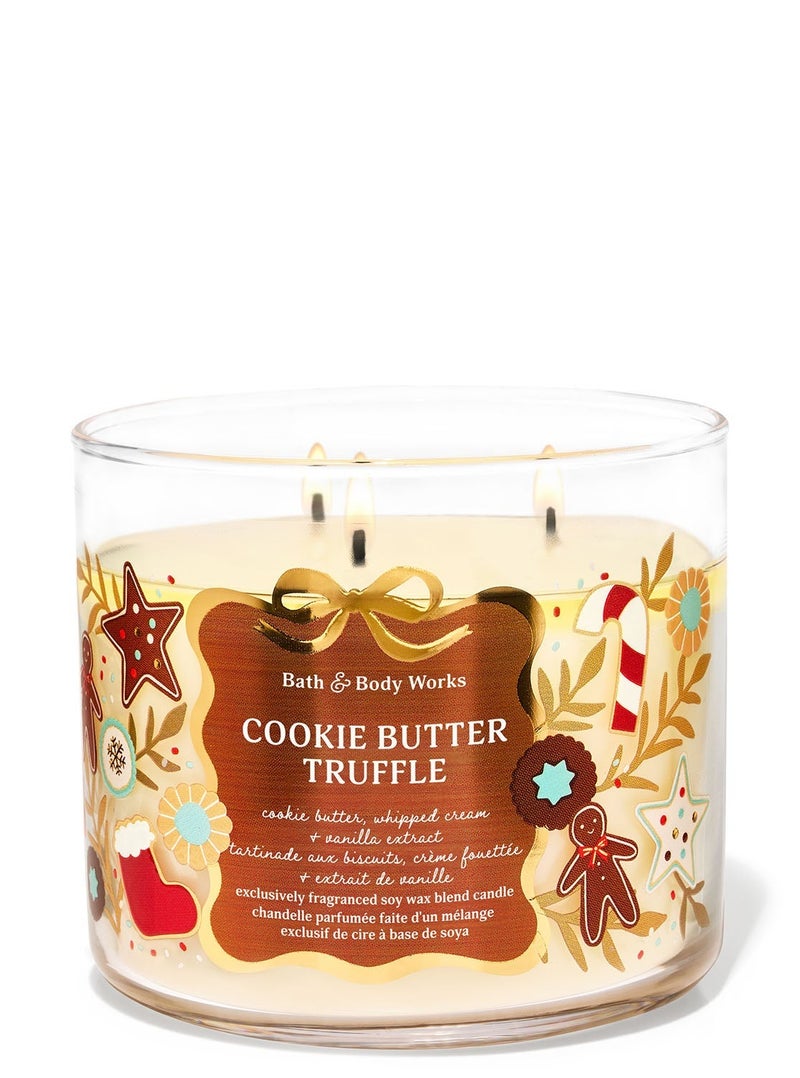 Bath & Body Works Cookie Butter Truffle 3-Wick Candle - Image 1