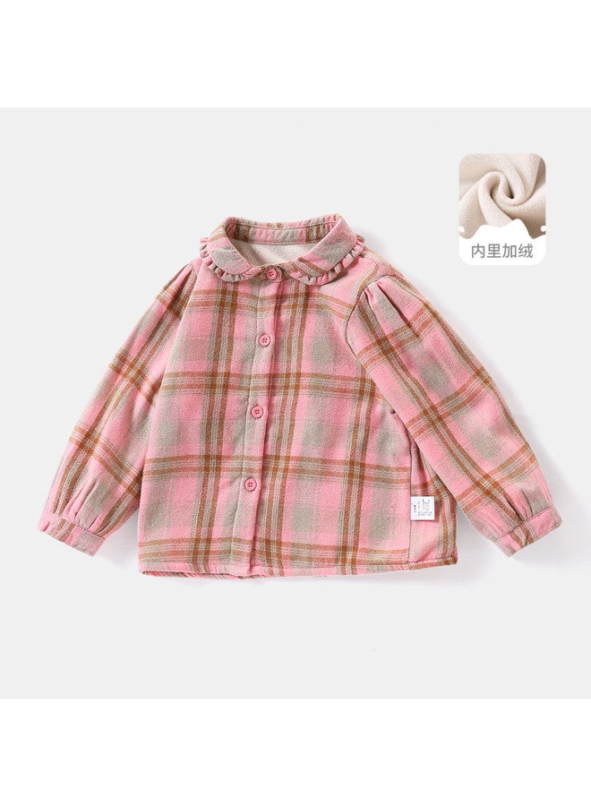 Girls Fleece Shirt Autumn Winter Children's Warm Shirt Thick Coat - Image 4