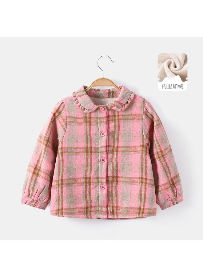 Girls Fleece Shirt Autumn Winter Children's Warm Shirt Thick Coat - Image 2