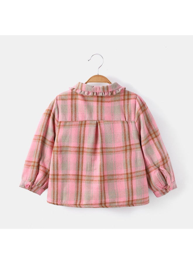 Girls Fleece Shirt Autumn Winter Children's Warm Shirt Thick Coat - Image 3