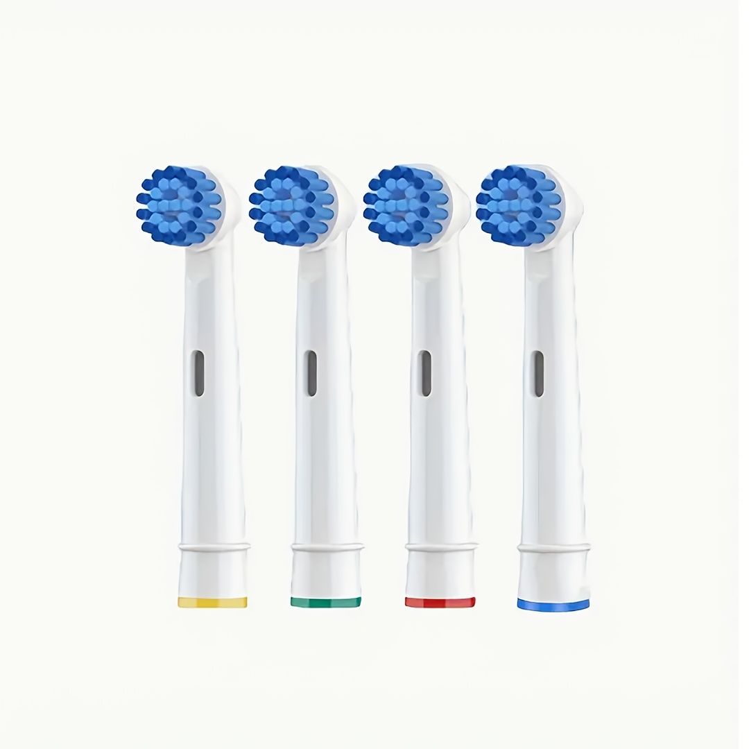 4 Oral B Electric Toothbrush Heads Sensitive Soft Bristles Gentle Cleaning 17S