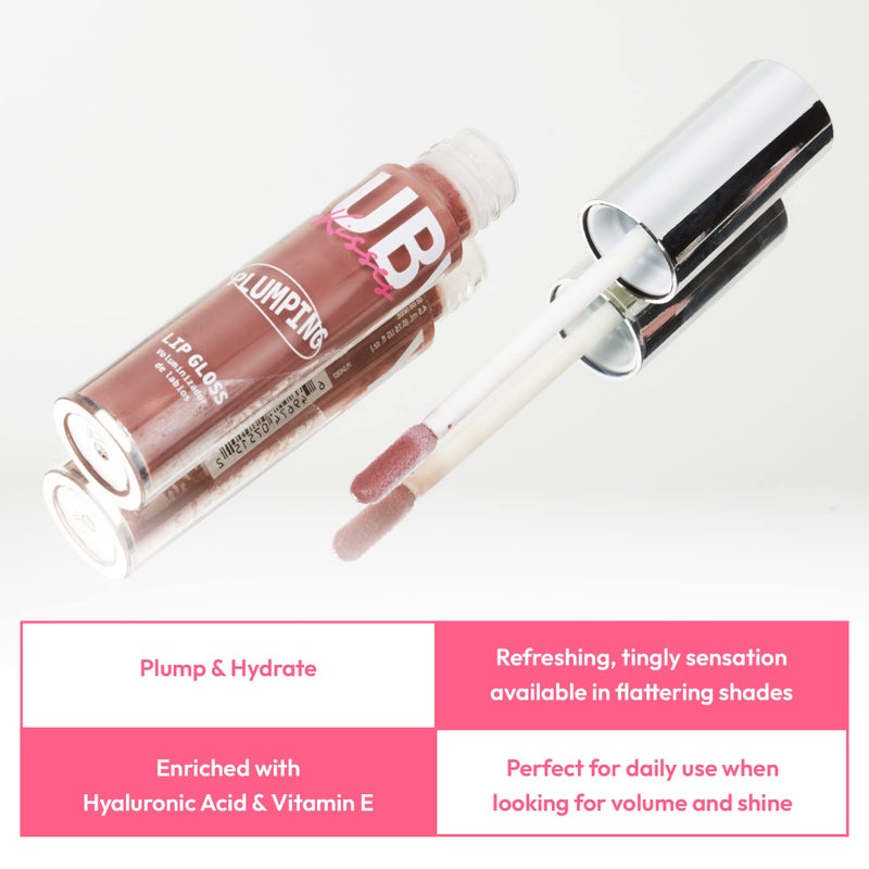 Ruby Kisses Plumping Lip Gloss â€“ Hydrating, Voluminous, High-Shine, Cruelty-Free Lip Plumper, Smoothing, Instinct Lip Maximizer, 4 Colors, 0.15 FL oz. (Nude) - Image 3