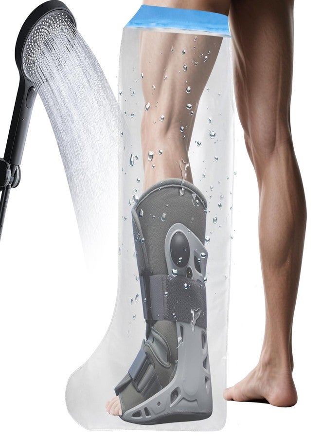 SUPERNIGHT Waterproof Extra Wide Full Leg Cast Cover for Shower, Extra Large Cast Protector for Shower Leg Adult, Shower Boots for Leg Knee Ankle Foot Wound after Surgery, Reusable - Image 1