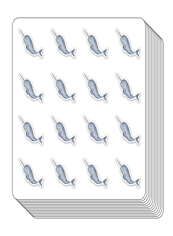 GUVSPTI Narwhal Planner Stickers, 0.5in Sea Animal Scrapbooking Kids DIY Calendar Crafting 208-Pack - Image 1