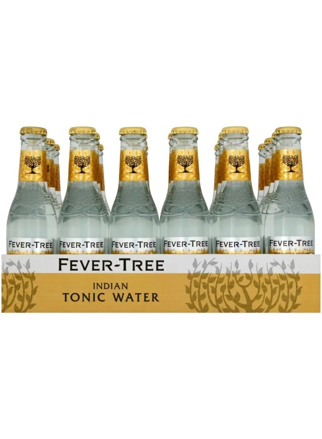 Fever‑Tree Premium Indian Tonic Water – 24 × 200ml Glass Bottles | Classic Mixer & Refreshing Drink