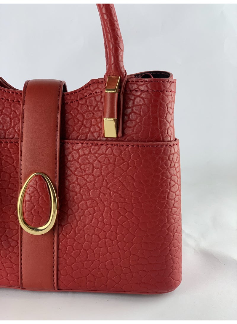 Women’s Burgundy Leather Handbag – Elegant, Practical & Spacious High-Quality Design - Image 5
