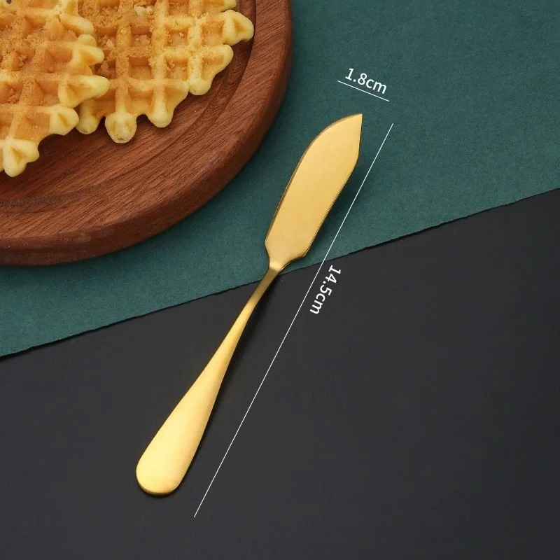Chavin Steel Gold Color Butter Jam Breakfast Knife CIN618SR