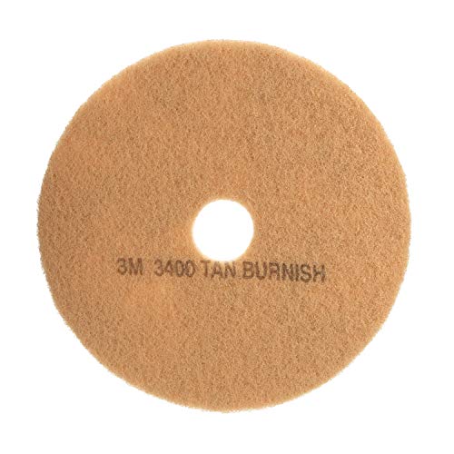 3M Tan Burnish Pad 3400, 27" Floor Care Pad (Case of 5) - Image 4
