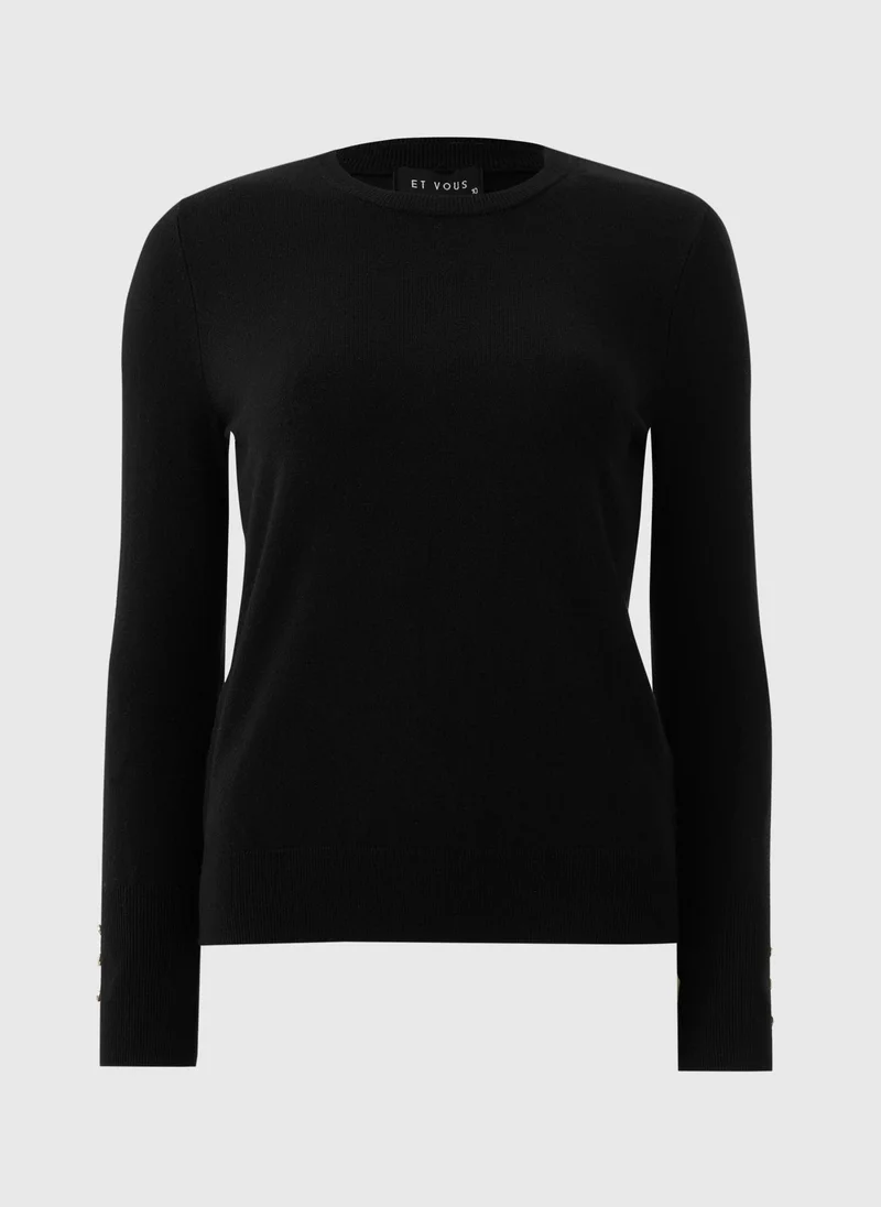Matalan Et Vous Black Fine Gauge Jumper