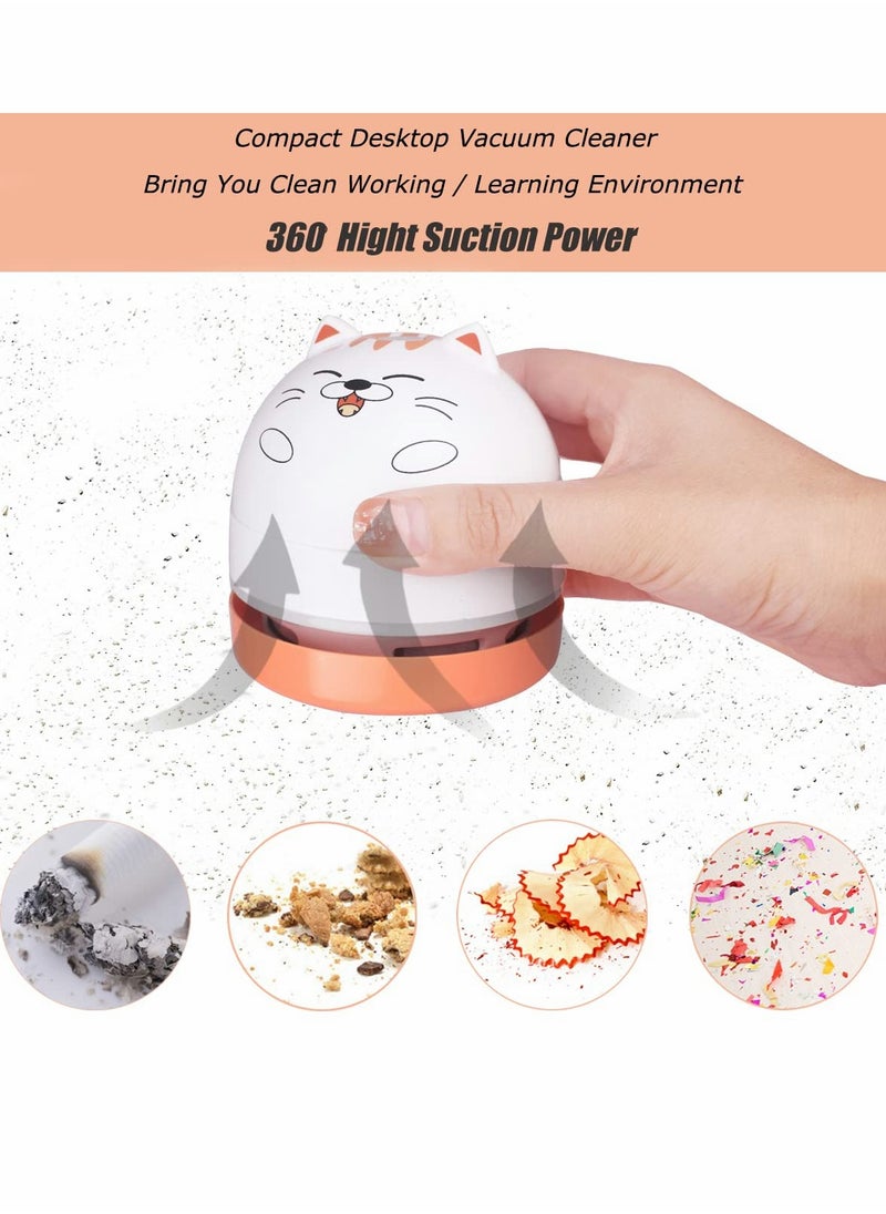 Generic Mini Desktop Vacuum Cleaner, Portable USB Vacuum Cleaner for Desk, Mini Cartoon Desktop Vacuum for Cleaning Eraser Crumbs, Dust, Piano, Hairs, Computer, Keyboard, Car  - Image 3