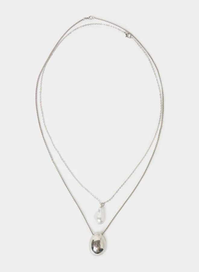 ستايلي Set of 2 - Pendant Detail Necklace