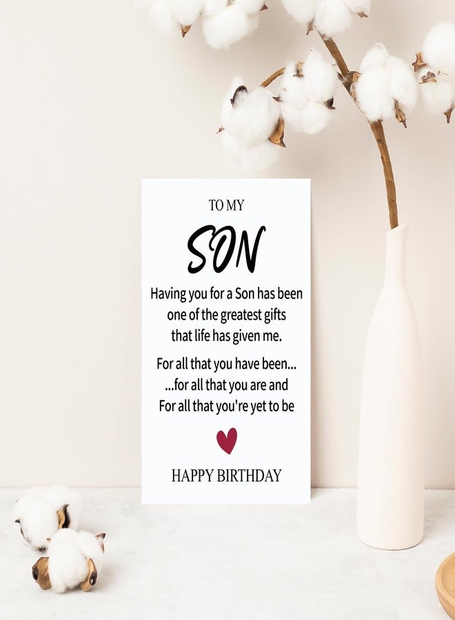 COLINHELIN Lovely Birthday Card for Son Stepson Grandson Son in Law, Cute Birthday Gift from Dad Mom Parent, Unique Bday Decor For Boys - Image 3