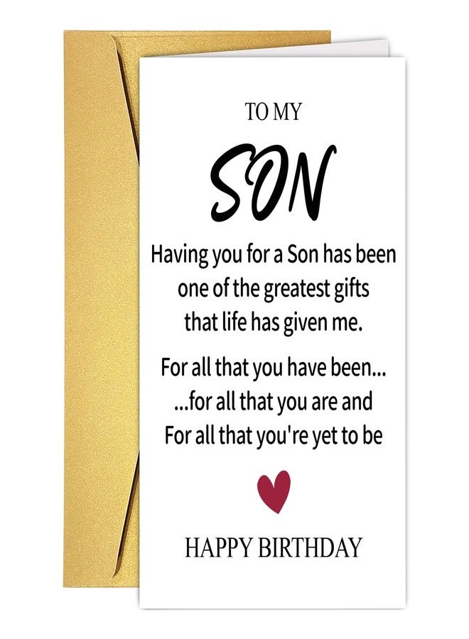 COLINHELIN Lovely Birthday Card for Son Stepson Grandson Son in Law, Cute Birthday Gift from Dad Mom Parent, Unique Bday Decor For Boys - Image 1