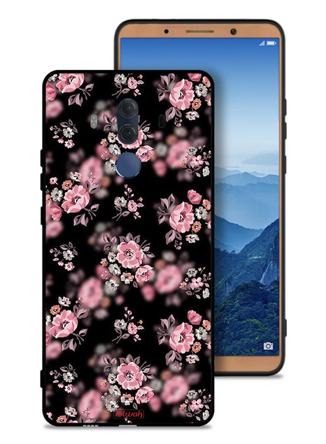 Tolwak Huawei Mate 10 Pro Protective Case Cover Portrait Flowers Pattern - Image 1