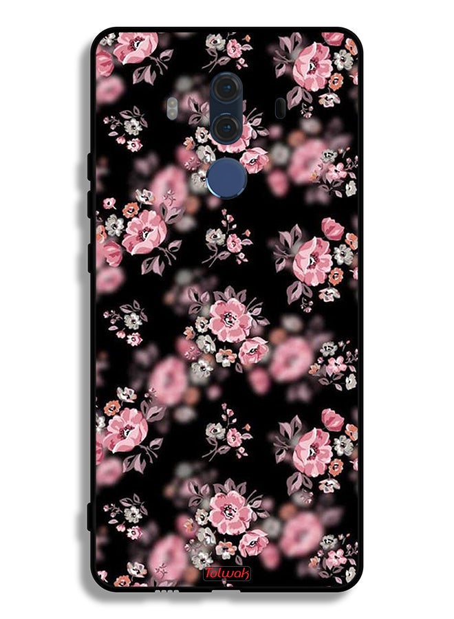 Tolwak Huawei Mate 10 Pro Protective Case Cover Portrait Flowers Pattern - Image 2