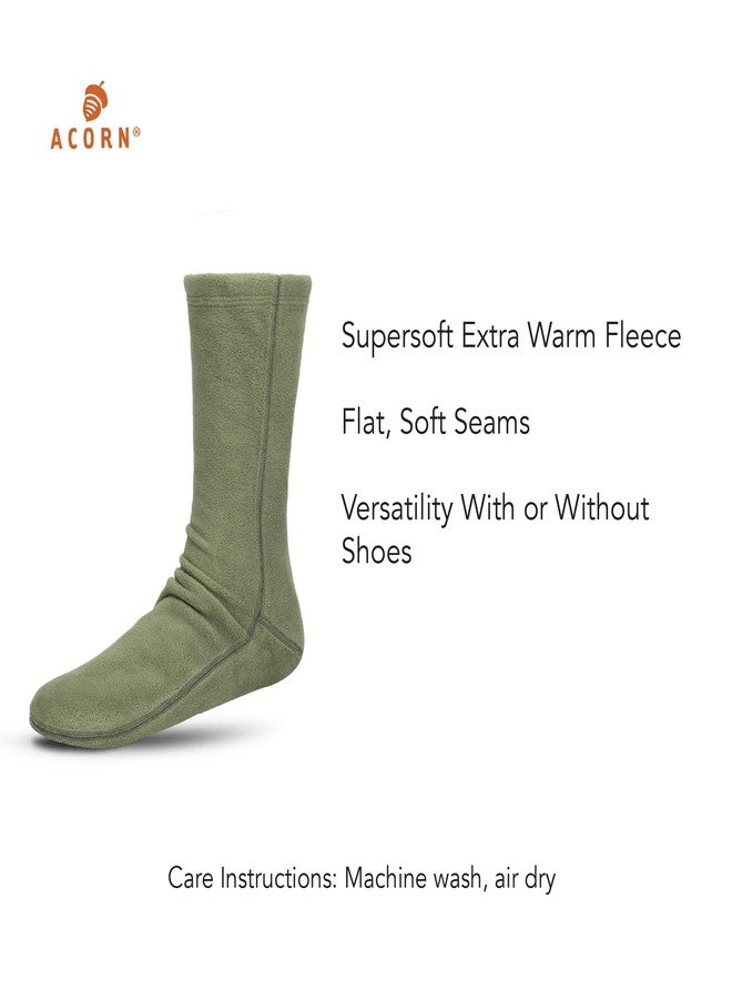 أكورن شبشب صوف متوسط الطول من Acorn للجنسين، مصنوع من قماش Versafit، يسمح بمرور الهواء ويمتص الرطوبة، لون زيتوني، مقاس 5-6.5 أمريكي - Image 2