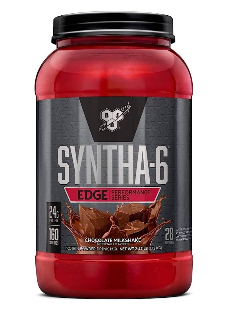 BSN Syntha-6 Edge Performance Series Chocolate Milkshake (28 Servings) Ideal for Athletes and Fitness Enthusiasts Great for Muscle Recovery and Growth 2.47 LB