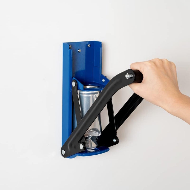 Restaurantware Restaurantware Met Lux Soda Can Crusher For 1216 Ounce Cans 1 Wall Mountable Plastic Bottle Crusher  Rotatable Cushion Grip Handle HeavyDuty Blue Steel Can Smasher BuiltIn Bottle Opener  - Image 5